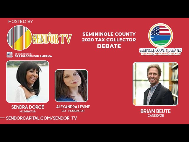 Seminole County Tax Collector Debate 2020 – Brian Beute | Send’Or TV